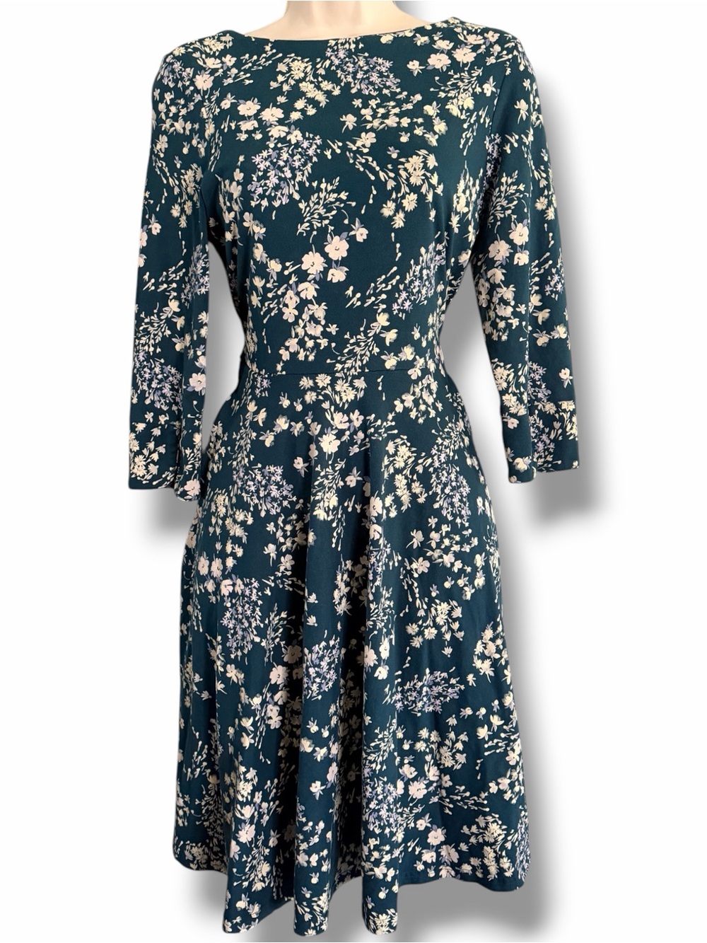 Pact Organic Celestial Wildflowers Fit & Flare Tulip Dress Size Medium